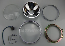 New Chrome 7" Headlight Rim & Glass For Kawasaki KZ550 KZ650 KZ750 KZ900 Z1A Z1B