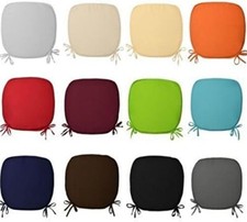 Square Chair Cushion SEAT PADS Kitchen Garden, Dining Chair Foam Cushions Tie On