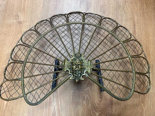 English antique brass fire