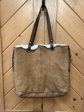 Ugg Australia Suede Leather Shearling Sherpa Bag Sheepskin