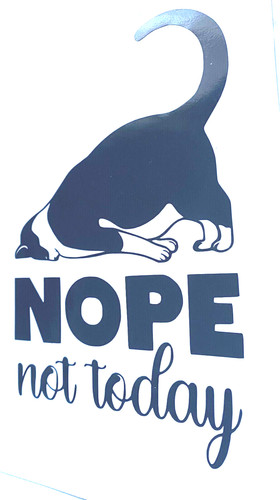 Not today cat decal - not,