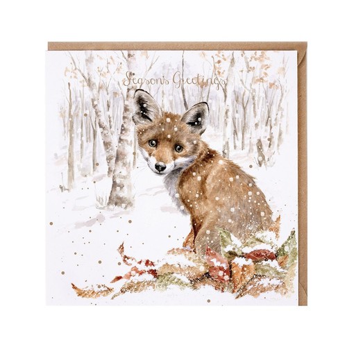 Wild fox christmas card - fox,