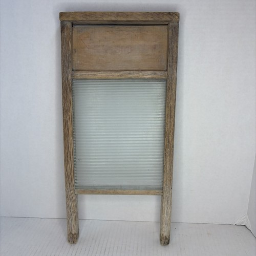 Antique vintage glass - glass, wood