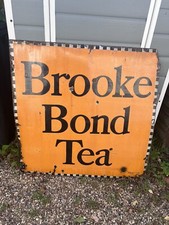 Vintage Large Brooke Bond Tea Enamel Sign Original