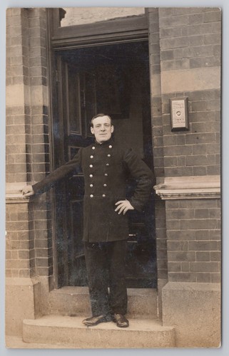 Postcard antique uniform rppc - postcard,