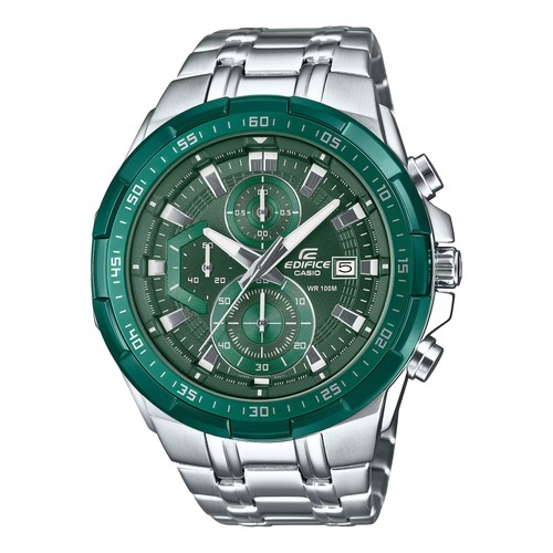 Casio silver mens - silver, chronograph