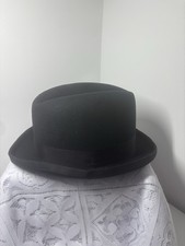 DH Black Felt Homburg Hat XL |