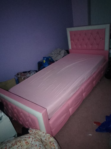 Pink leather princess single - pink,