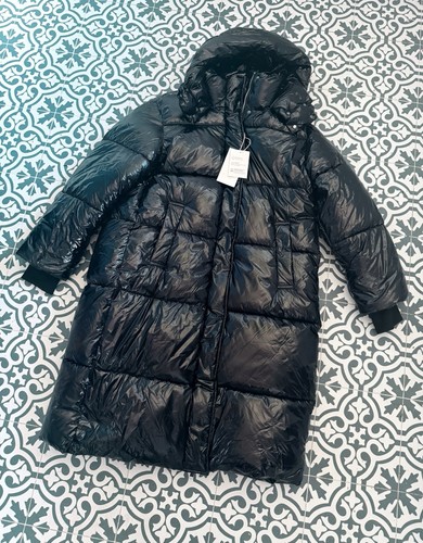 Zara black shiny long weather - zara,