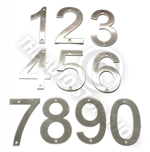 Stainless steel house numbers - house,