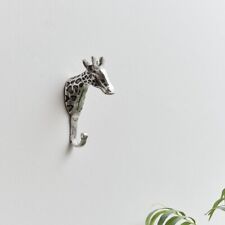 Silver Metal Giraffe Wall Hook storage wall decor bathroom coat hook hallway
