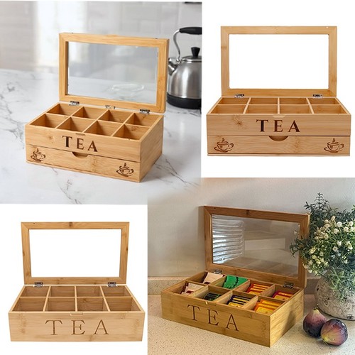 Bamboo wood 9 compartment - bamboo,