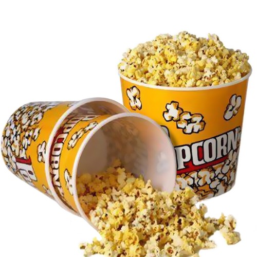 Retro style plastic - style, popcorn