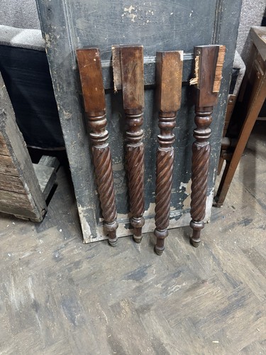 Antique set wooden table - wooden,