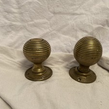2 Vintage Brass Beehive Door