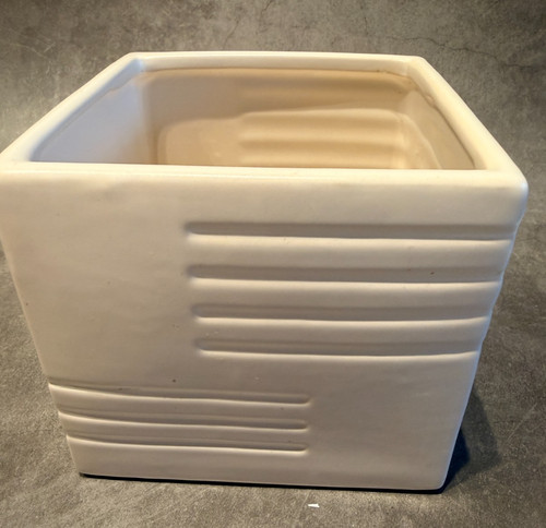Heavy square ceramic plant pot - ceramic,
