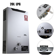 20L LPG Propane Gas Tankless Instant Hot Water Heater Outdoor with Shower Kit UK