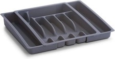 Zeller Cutlery Box, Grey, 29 x