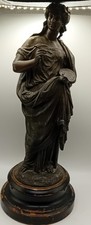 Late 19c Grecian Statue Female