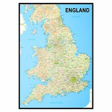 Map of England Wall Print