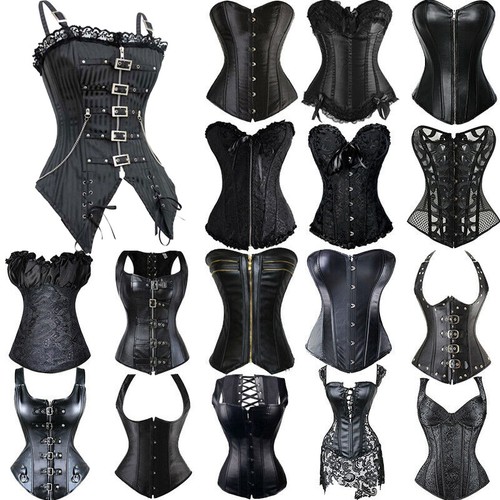 Black corset top bustiers - uk,