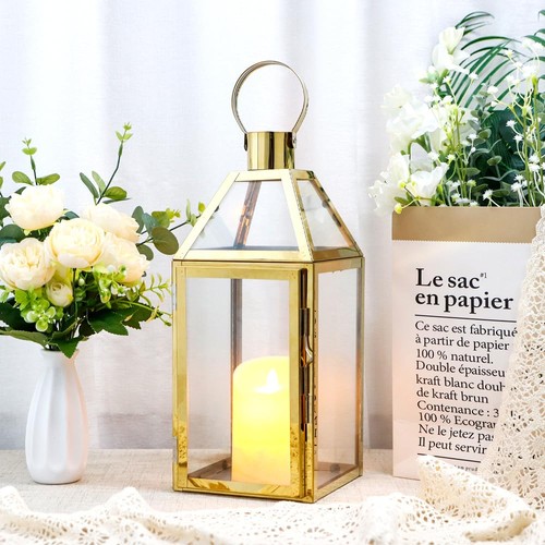 Gold stainless steel candle - steel,