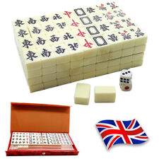 Vintage Chinese Mahjong Set Traditional 146 Tiles Mah-Jong Game Set W/ Case Box