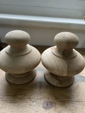 wooden fence post finials X2 