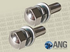 TRIUMPH SPITFIRE MkIII, IV & 1500 HOOD/HARDTOP REAR CHROME BOLTS x 2  (624818)