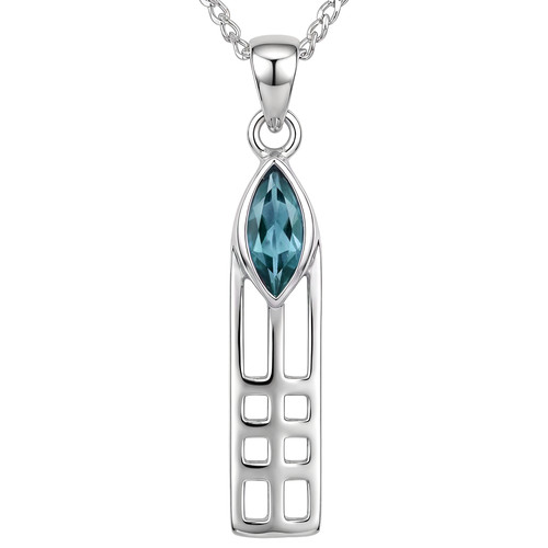 Sterling silver and - , topaz