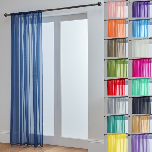 Voile curtain panel lucy slot - voile,