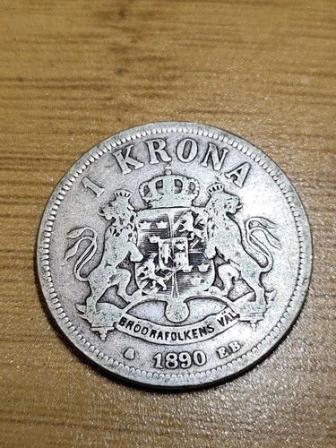 1890 norway krone coin - 1890, 1