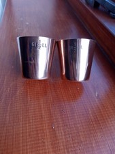 TWO PUSSERS RUM 1/2 GILL, COPPER, GENUINE MEASURES. 