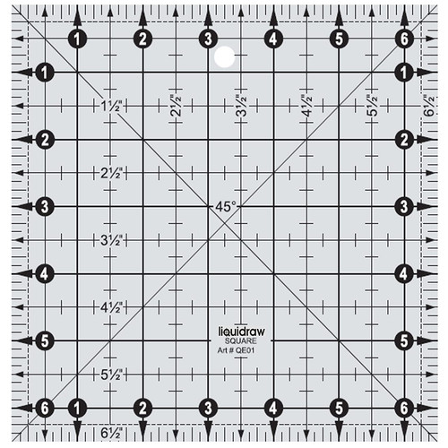 Square quilting ruler 5 - square, 6.5"