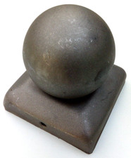 Ball Top 50mm x 50mm Square Mild Steel Fence / Gate Post Cap Weldable Paintable
