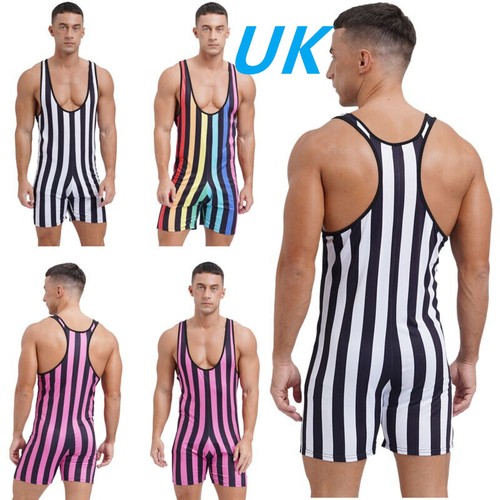Mens sexy striped wrestling - mens,