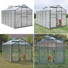 Polycarbonate Greenhouse Garden Shed Plant Flower Vegetable Aluminium Galvanized