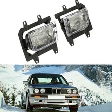 Front Fog Light Plastic Clear Lens For BMW 1985-93 92 E30 3-Series Sedan Model