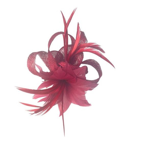Burgundy feather flower - burgundy,
