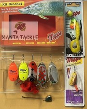 NEW Mepps Pike Predator Perch Trout Lure Kit 7 x Spinners Comet Aglia Spinflex