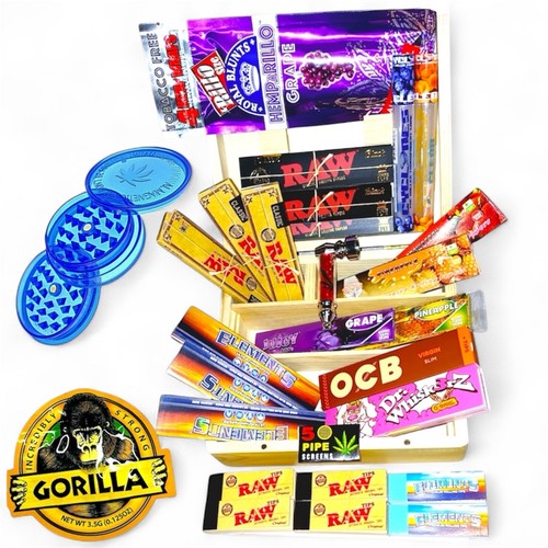 Wooden smoking gift boxes set - wooden,