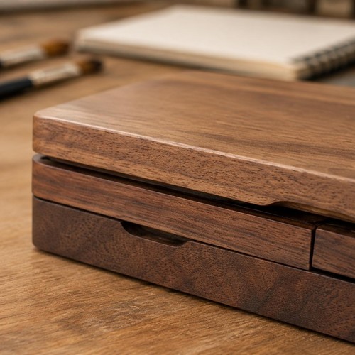 Paint box with - paint, hinged
