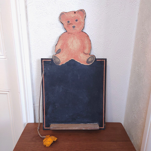 Vintage teddy bear chalkboard - teddy,