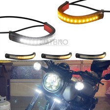 2x Motorcycle Flowing LED Turn Signal Strip Light For Harley Honda Yamaha Suziki
