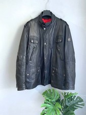 Vintage Belstaff Maple Professional Antique Black Leather Jacket, Size XXXL