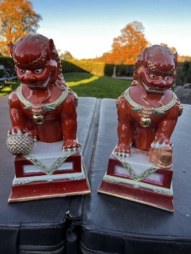 Vintage foo dog pair - vintage, chinese