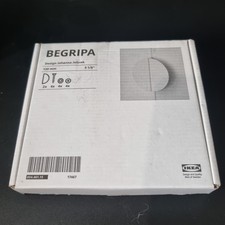 Ikea Begripa White Handles 2 pack 130mm half round New Unused Boxed