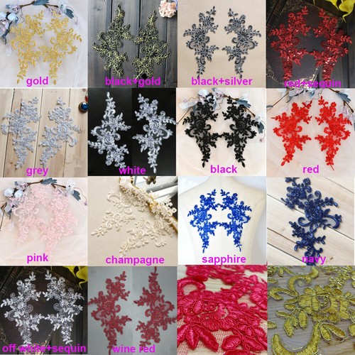 Mirror pair lace applique - mirror,