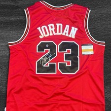 MICHAEL JORDAN Autographed Jersey #23 BULLS RED HAND SIGNED AUTO w/ COA HOLO