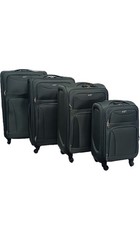 20" 28" 31" 34"  Lightweight Luggage Soft Shell Fabric Suitcase 4 Wheel Trolley